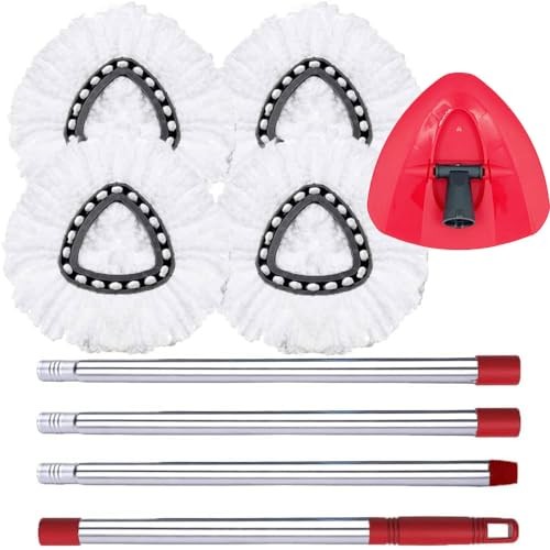Spin Mop Replace Head, Base, Handle Compatible with O White (1-tank System)