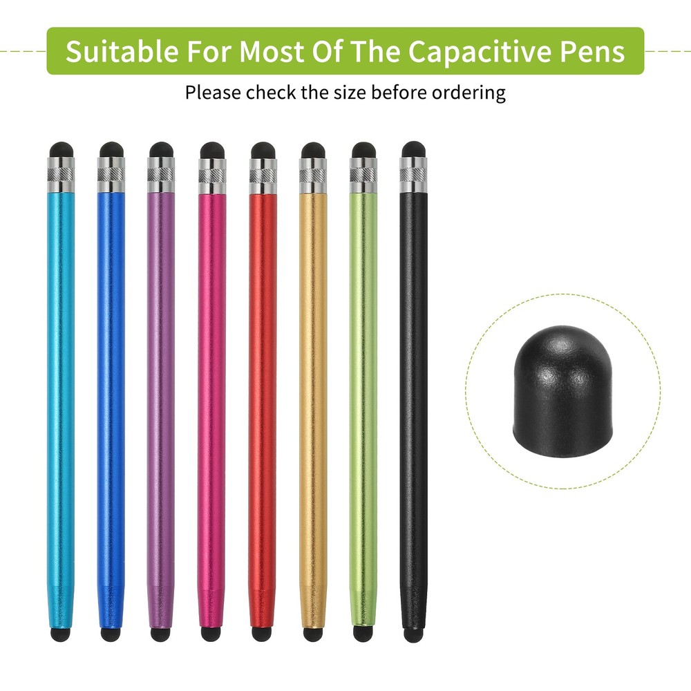 60 Pcs Replacement Stylus Pen Tips 6mm Screen Pens Tips Silicone Rubber