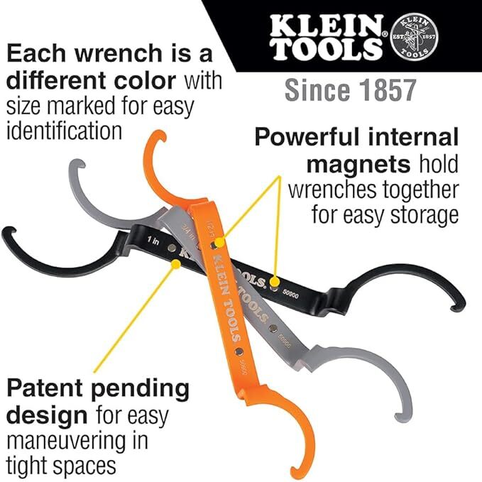 Offset Locknut Wrench Tool Set 3-Piece Hand Tool