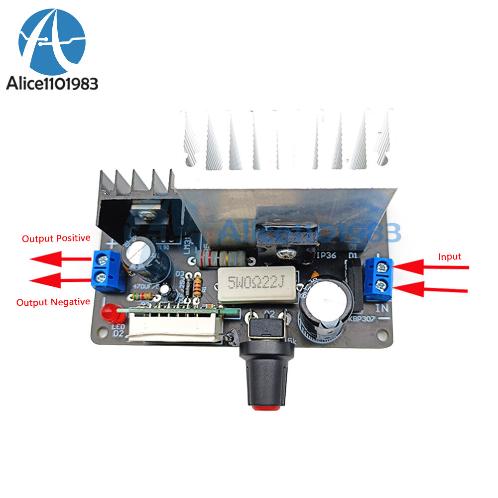 AC-DC LM317 Power Supply Regulator Module Adjustable Voltage with Volt Display