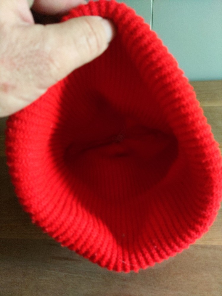 Vintage Moorman's Red And White Stocking Hat. Fits a Small Head. Sharp!