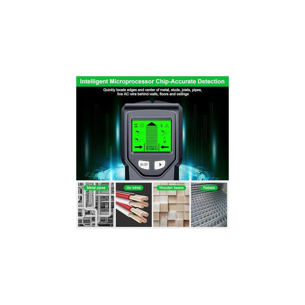 Stud Finder Wall Scanner 5 in 1 Tool with Intelligent Microprocessor Chip and HD