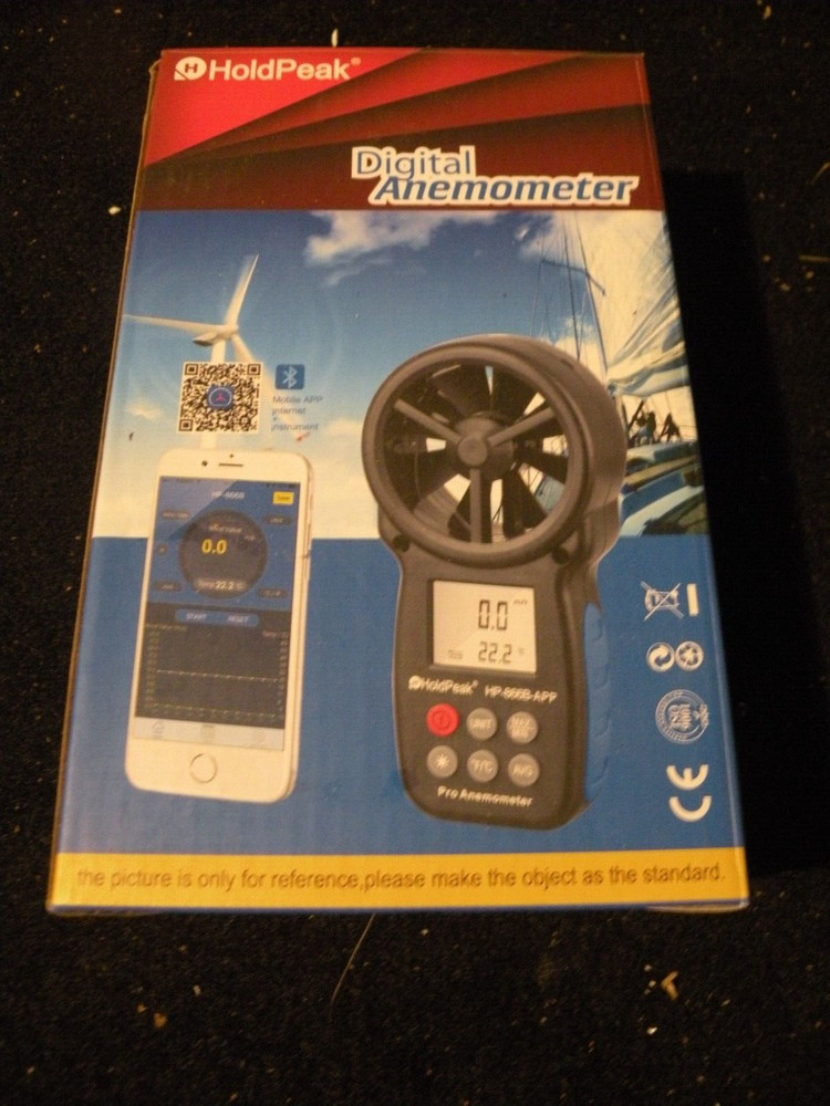HOLD PEAK DIGITAL ANEMOMETER # HP-866B WITH CASE