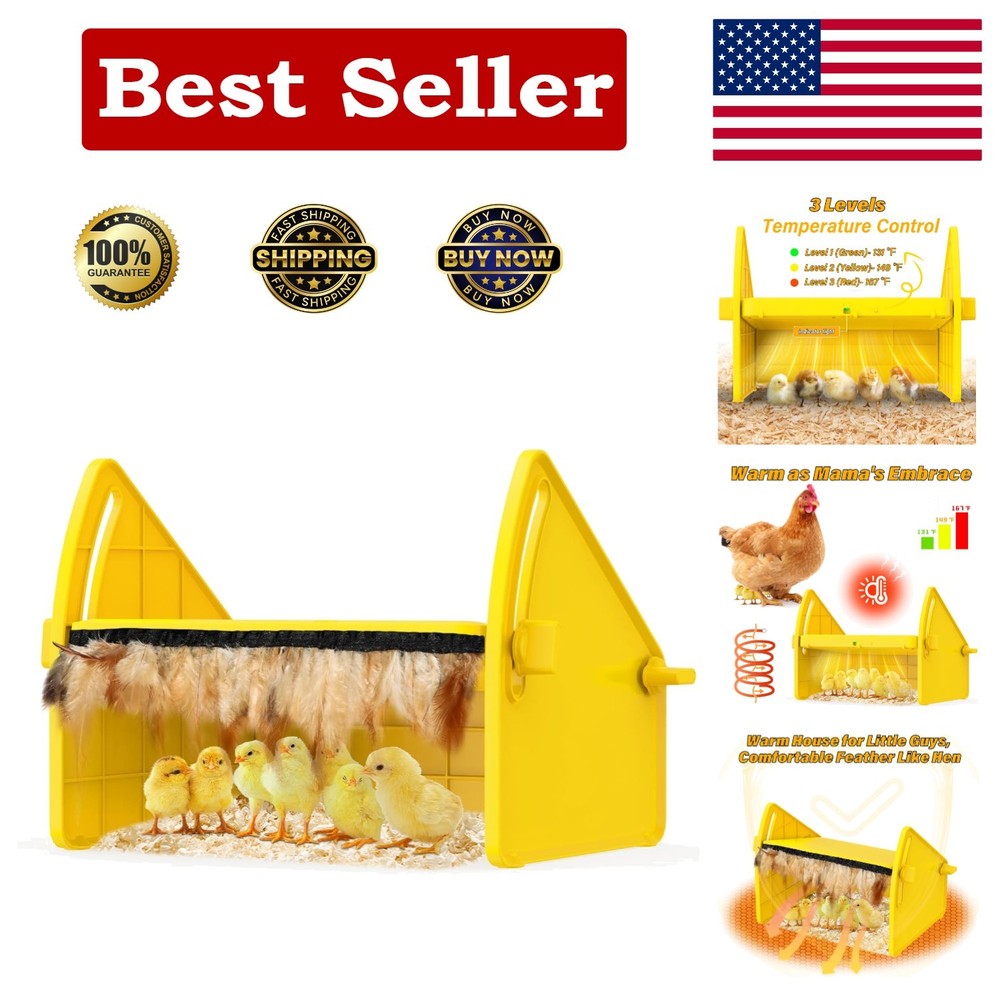 Elegant 3-Level Temperature Brooder Plate - Safe Heating for Newborn Poultry