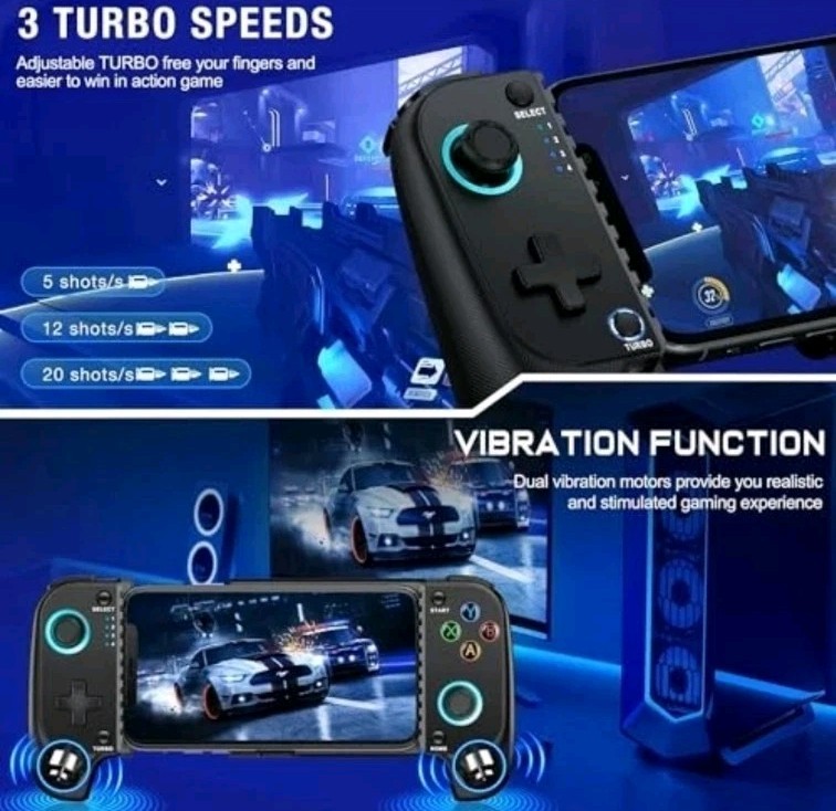 Mobile Game Controller for iphone/Android, Wireless Phone MC100 series Black-2