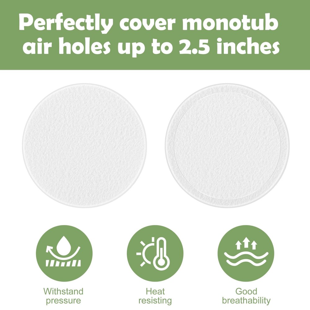 48 Pcs 2.5" Monotub Adhesive Filter Disks-2MM Thick 48Pcs-2mm