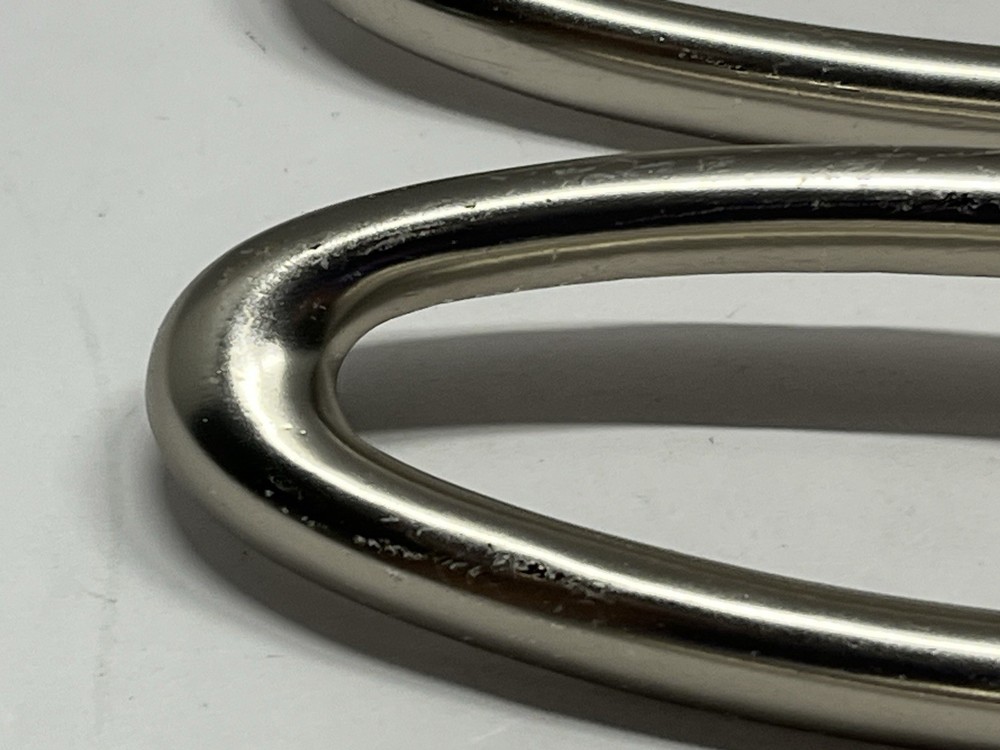 Vintage Lot (6) NOS Chrome Oval Fixed Drawer Pulls