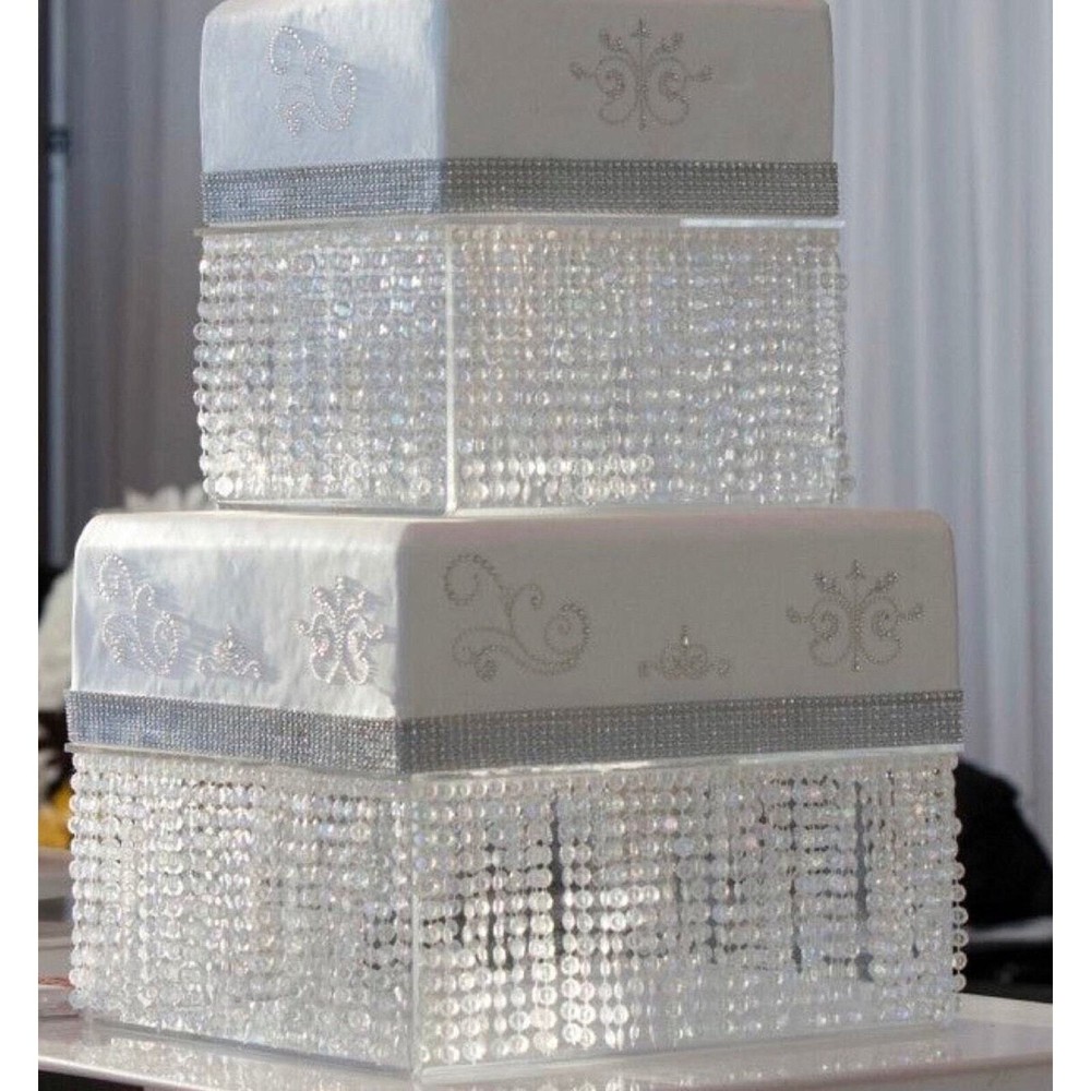 8inch Square Cake Stand with Led light