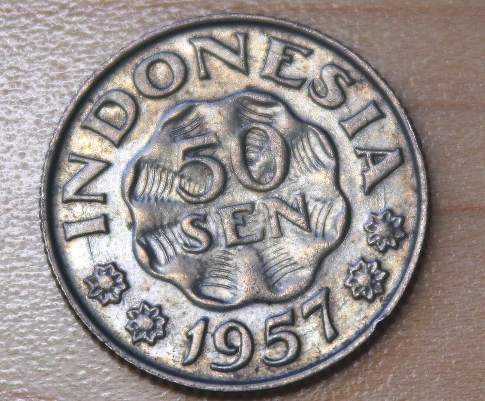 1957 Indonesia 50 Sen