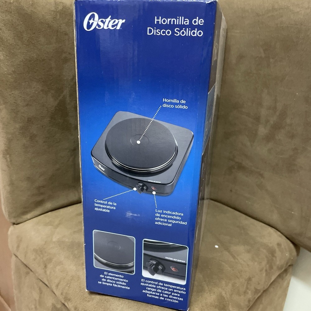 OSTER SOLID SINGLE BURNER 900W WITH ADJUSTABLE TEMPERATURE Hot Plate