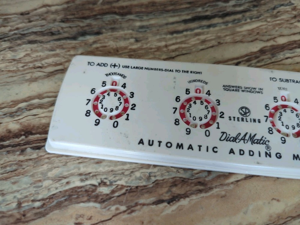 Sterling #565 Dial-A-Matic Automatic Mechanical Adding Machine Vintage
