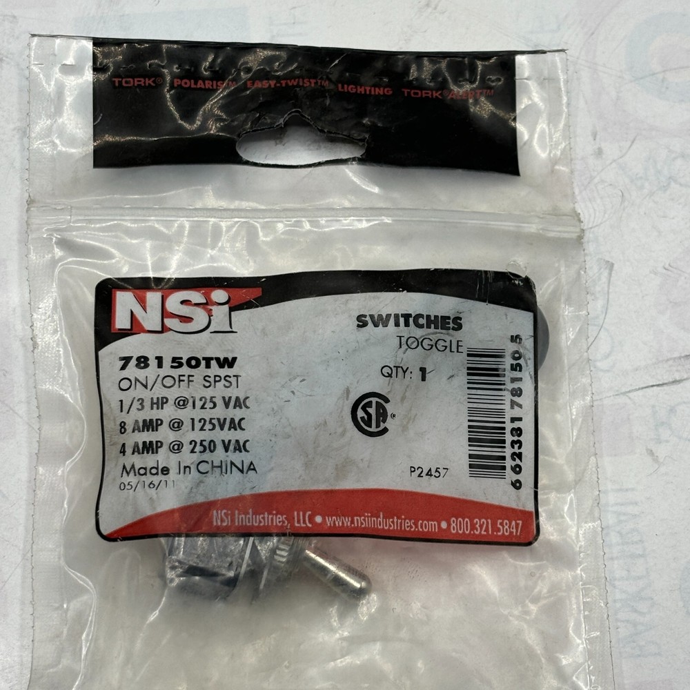 NSI NSB 78150TW Toggle Switch ⭐