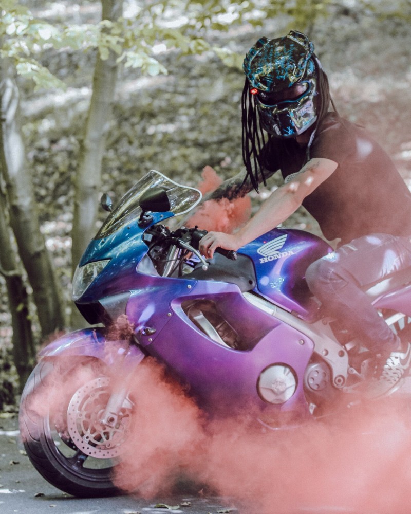 TOP PREDATOR MOTORCYCLE HELMET FIRE STYLE (DOT & ECE CERTIFIED)