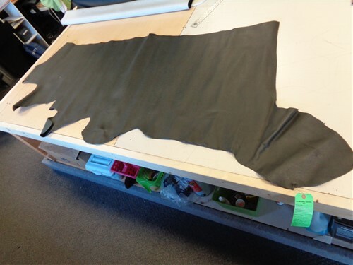 LEATHER HIDE BLACK TEXTURED 79" X 35 1/2"