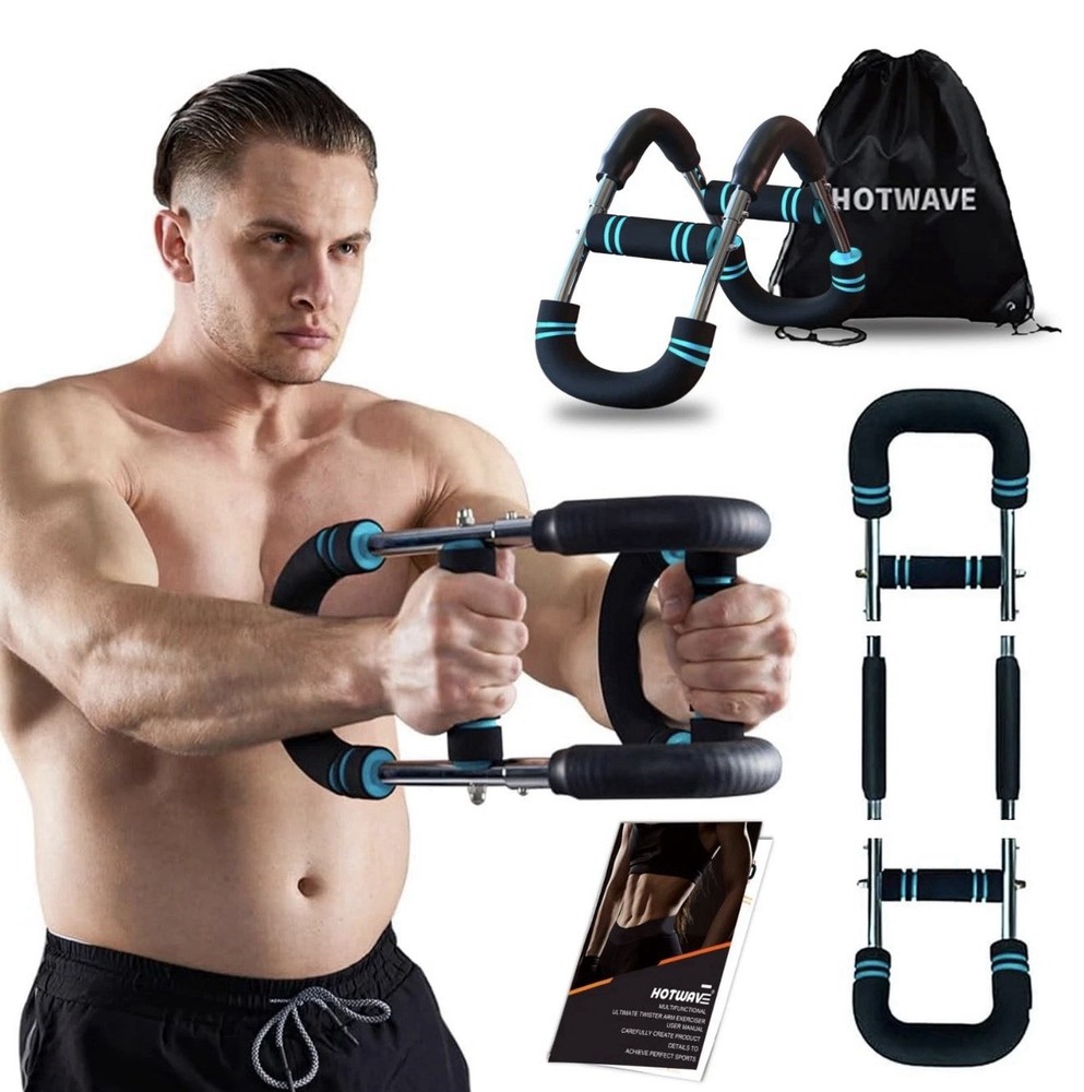 HOTWAVE Twister Arm Exerciser | Adjustable Spring Workout Bar | Forearm & Che...