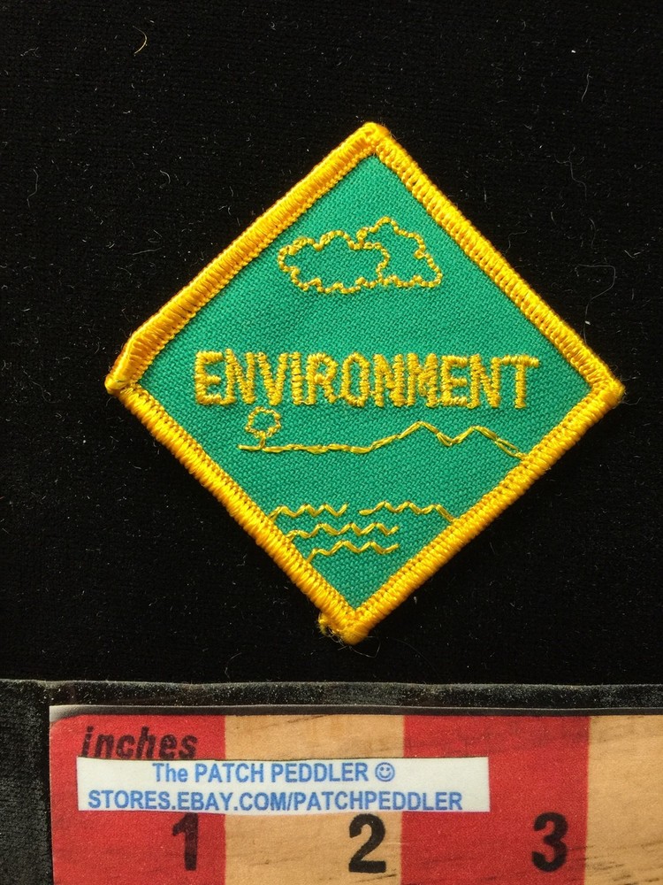 GO GREEN ~ ENVIRONMENT JACKET PATCH ~ Conservation Ecology Natural 62T2