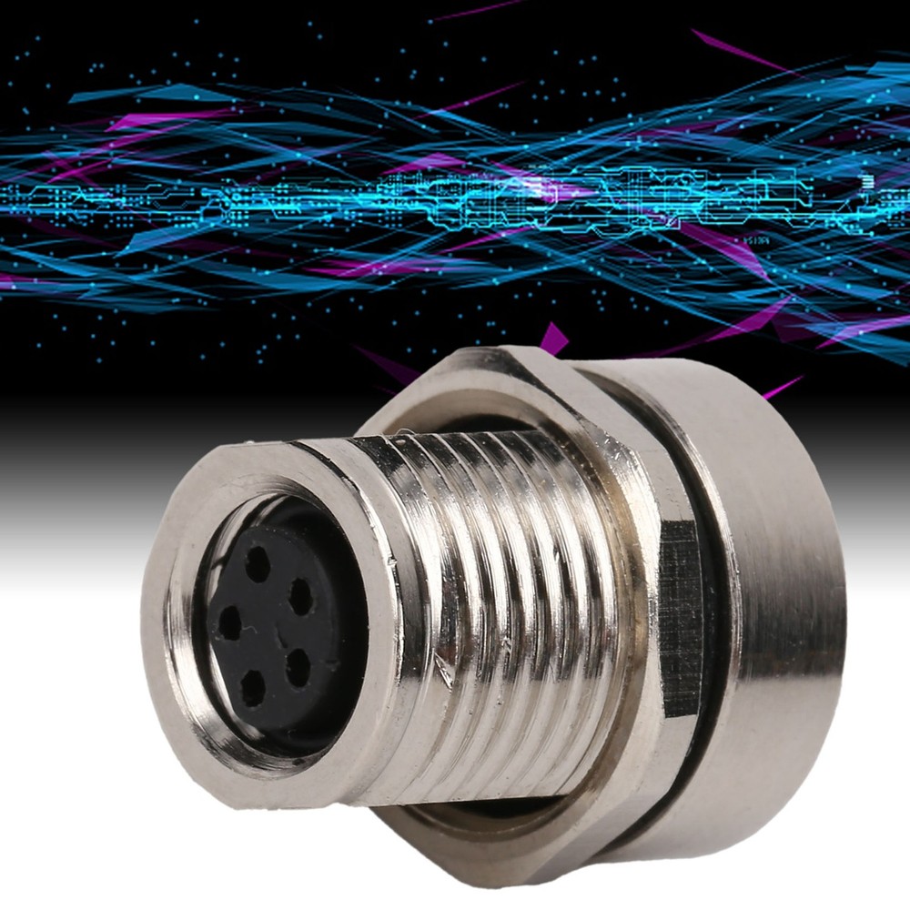 M8FS5 Panel Mounted Socket M8 IP67 Connector 5pin Plug Adapter Connector❀