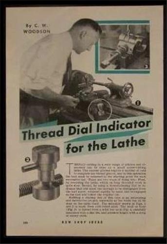 Thread Dial Indicator HowTo Build PLANS Chasing Cutting