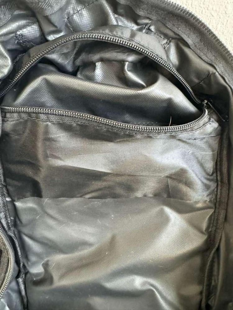 Black Nylon Tactical Backpack Adjustable Straps Multiple Compartments Zip Buckle