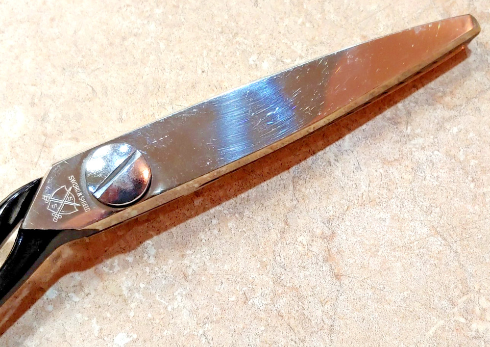Sword & Shield Adjustable Tension Scissors Pinking Shears Solingen Germany VG