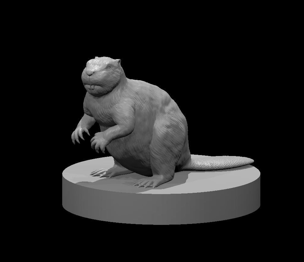 Beaver Monster Manual 28mm Scale DND D&D Tabletop Mini