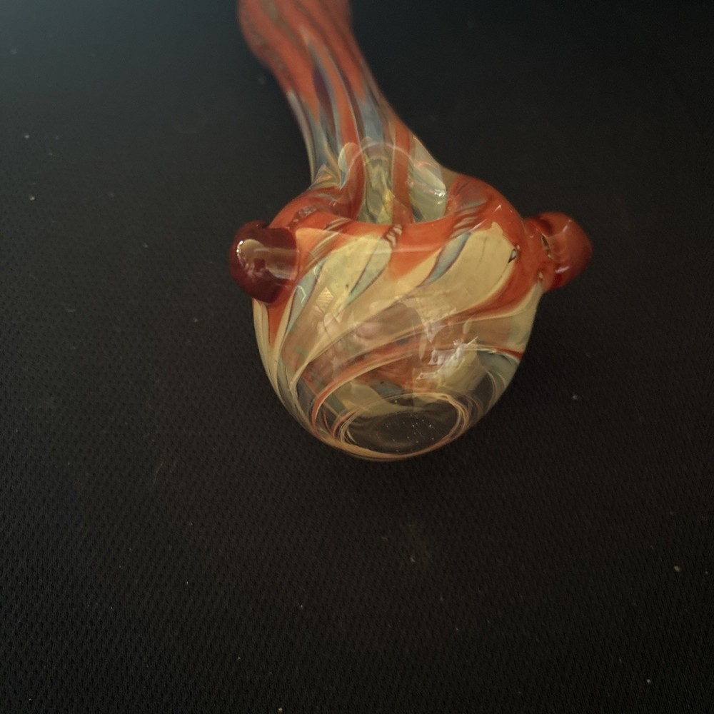 Red Reverse Glass Pipe Design Made In USA