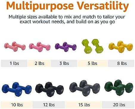 Neoprene dumbbell hand weights exercise set