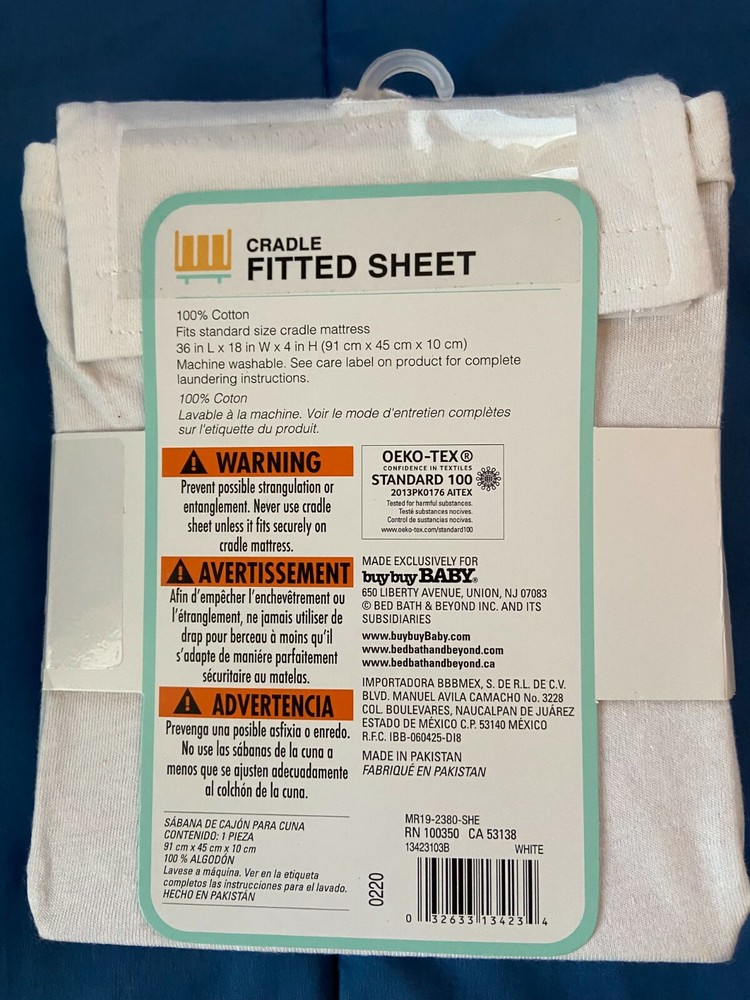 Marmalade Cradle Fitted Sheet *NEW* d1