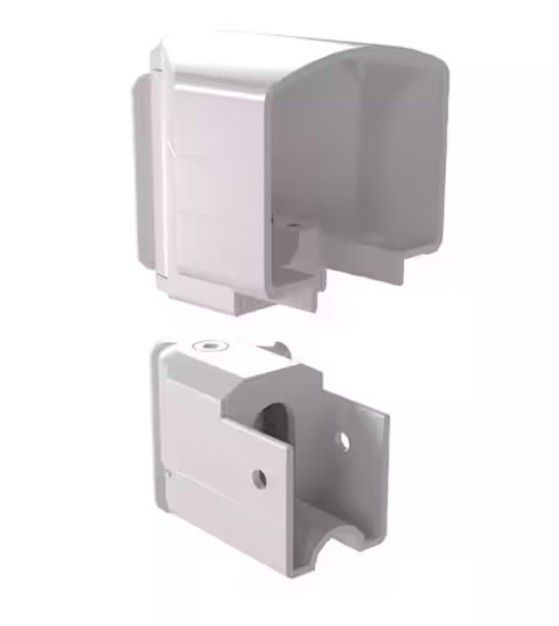 Peak 36950 White Aluminum Deck Railing Horizontal Angle Bracket Kit