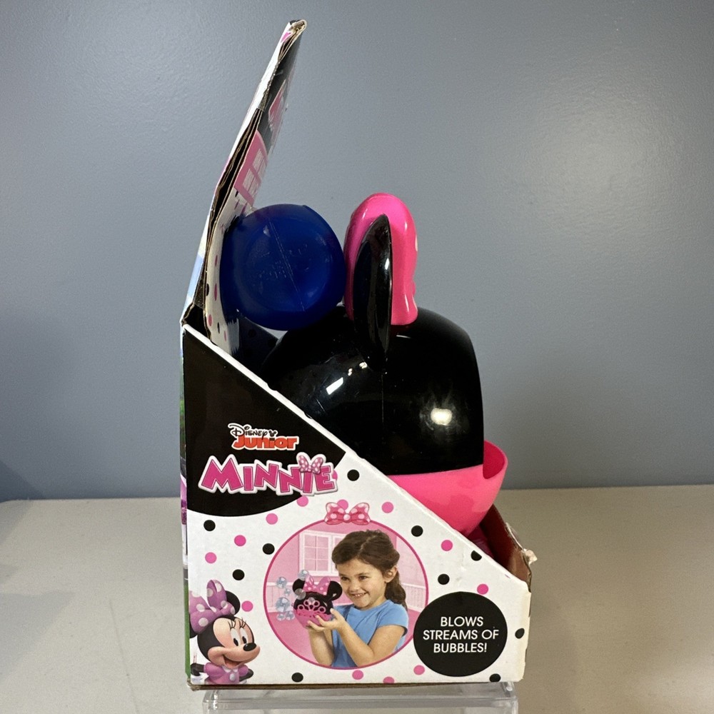 Minnie Mouse Mini Bubble Machine 2022 Disney Junior 2 Fl Oz
