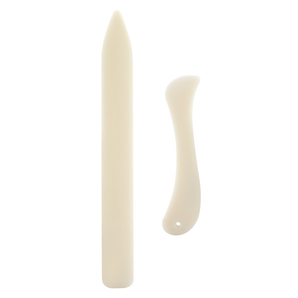 2PCS Set White Bone Folder Paper Creaser Tool Scoring Folding Creasing Edges