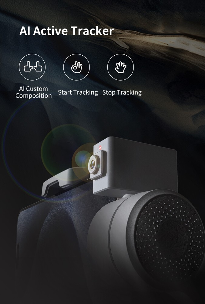 TOALLIN 3-Axis Gimbal Stabilizer for iPhone Android |AI Tracking|Gesture Control