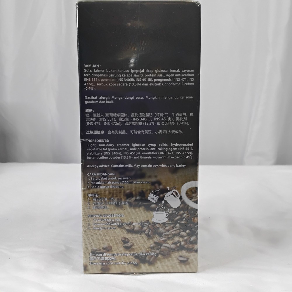 Ganolicious Kopi Gano 3 in 1 Coffee Ganoderma Extract Pre-Mixed Halal