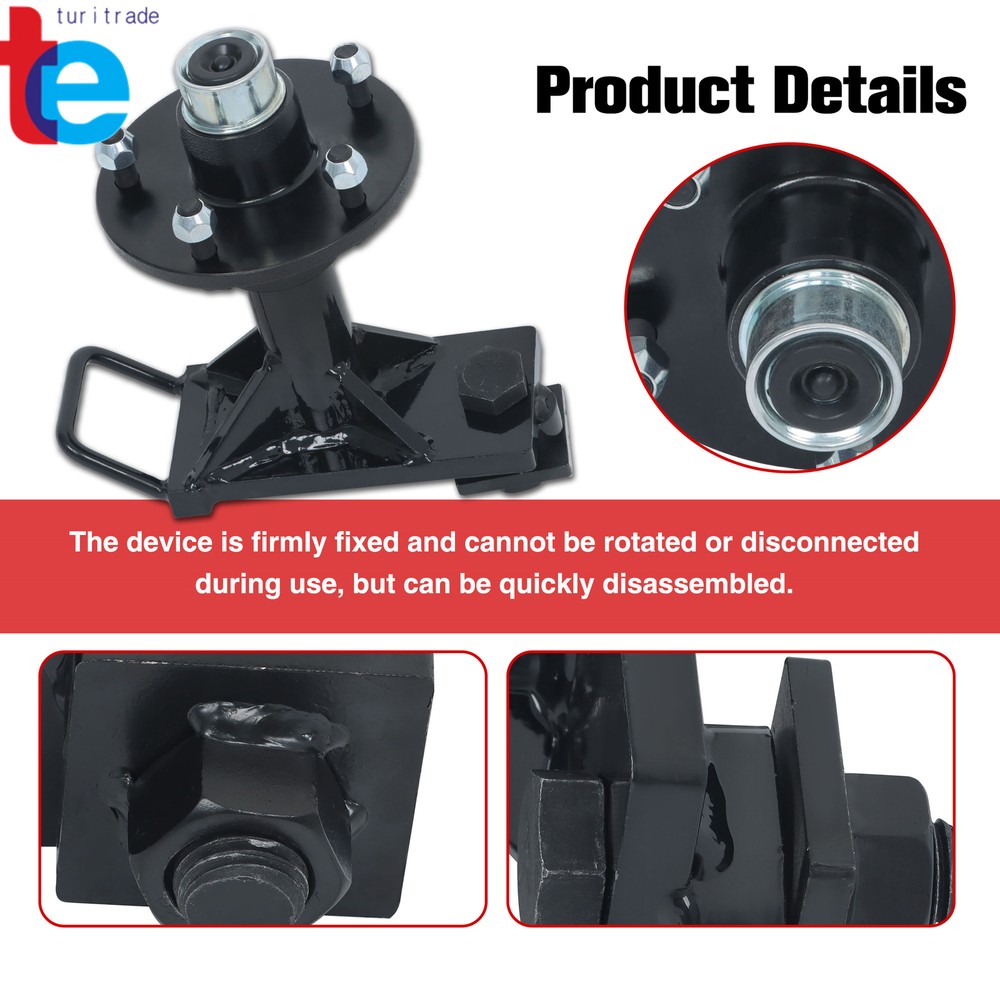 5 × 5.5 Lug Shipping Container Wheels and Bolt-On Spindle Kit with Handle