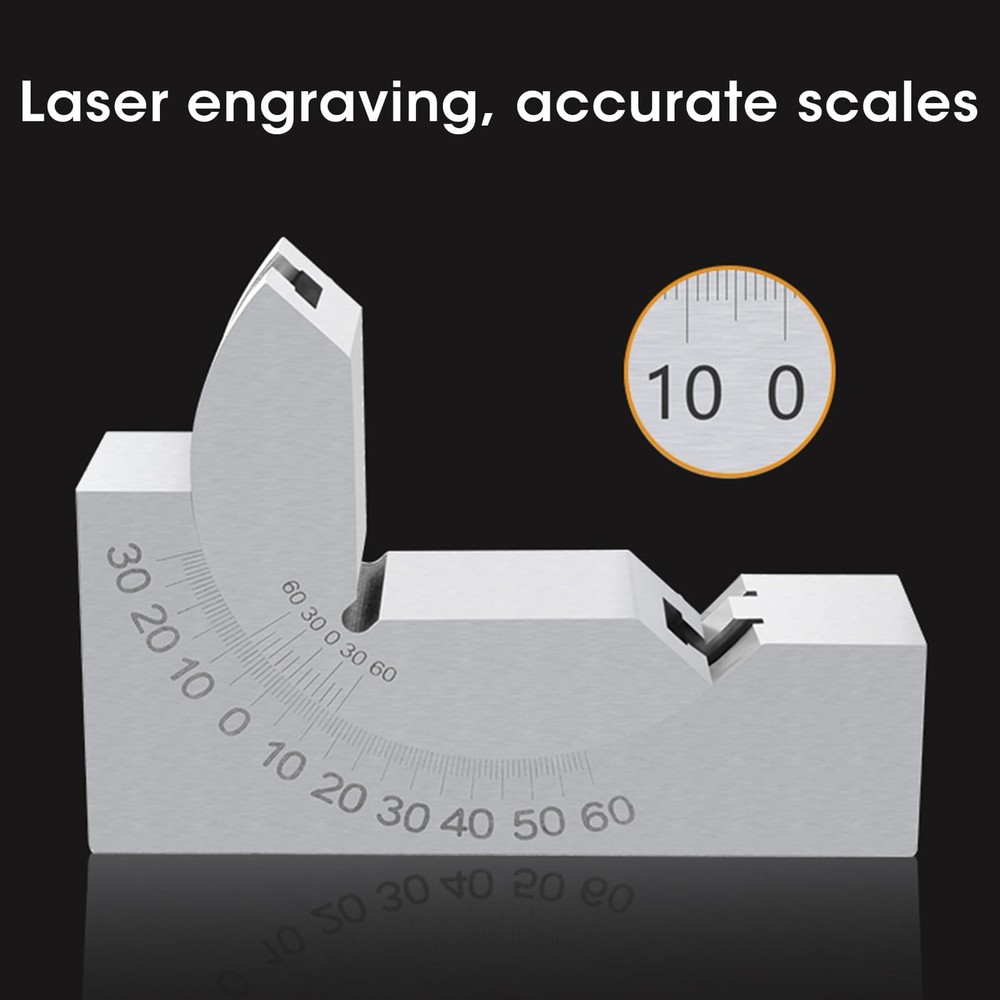 V-Blocks, Micro Adjustable Protractor, Alloy Steel, High Precision Angle...