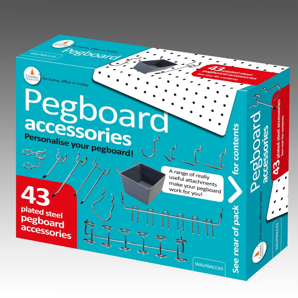 Cathedral Products WALPBACC43 Peg Board 43pc Accessory Pack