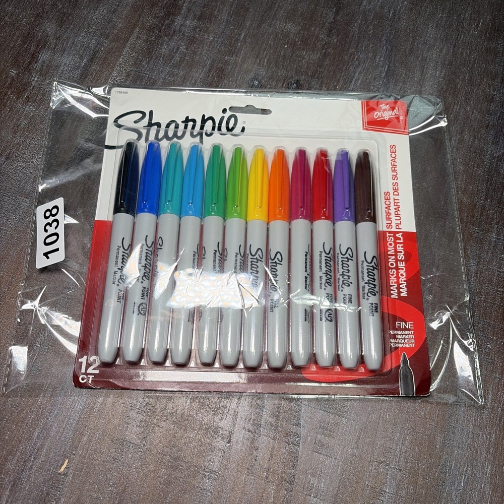 Sharpie Fine Point Assorted Color Permanent Markers - 12 CT