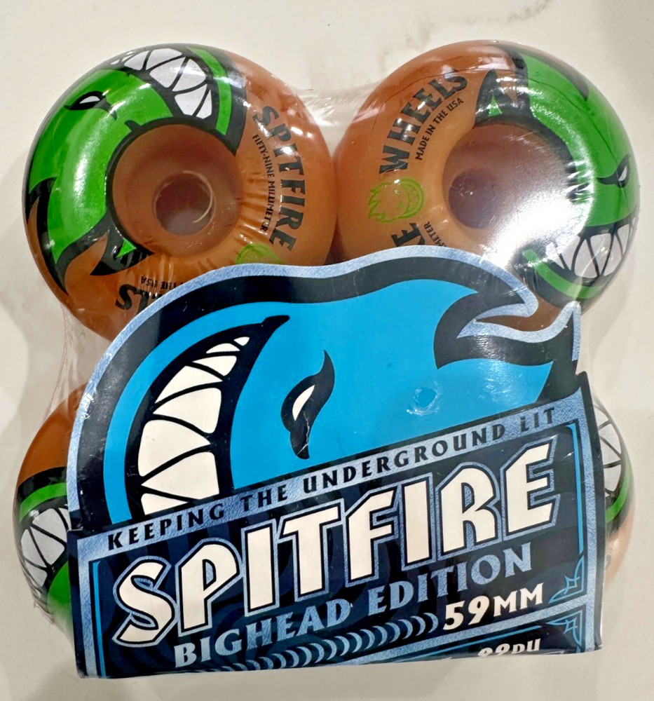 SPITFIRE WHEELS BIG HEAD 59MM 99DU - GREEN