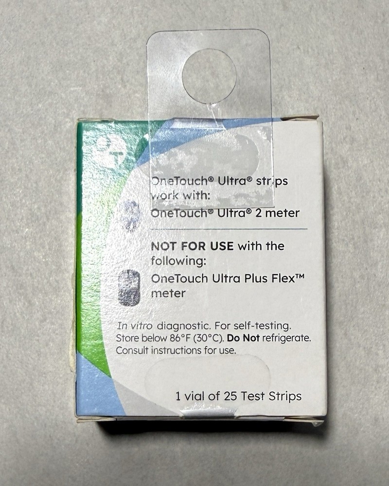 One Touch Ultra Test Strips • 25 per box