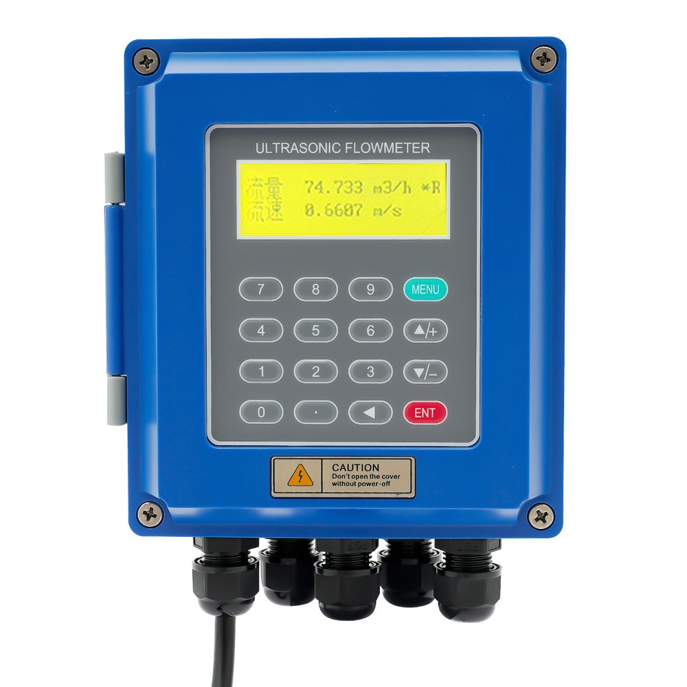 TUF-2000B Ultrasonic Flowmeter Wall Mounted Digital Host Water Flow Meter Set