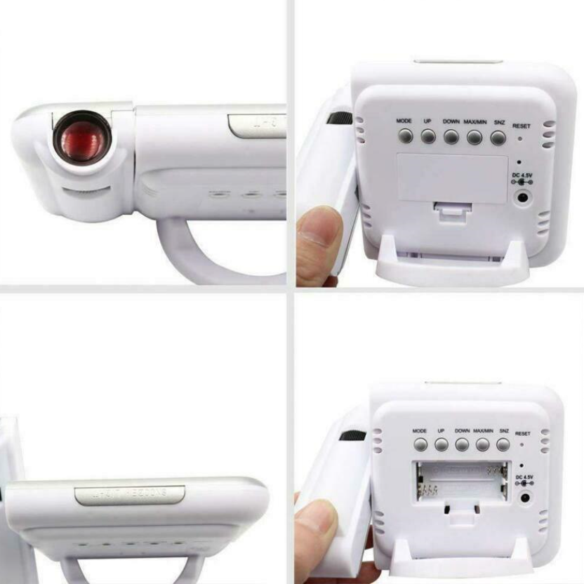 LED Digital Projection Alarm Clock Backlight snooze color Ceiling projector