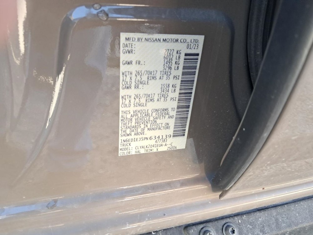 Alternator Fits 20-22 FRONTIER 4823130