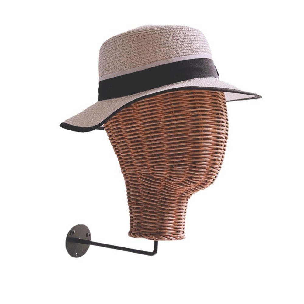 Wall Mount Mannequin Head Hat Display Rack Multifunctional Hat Holder Hat