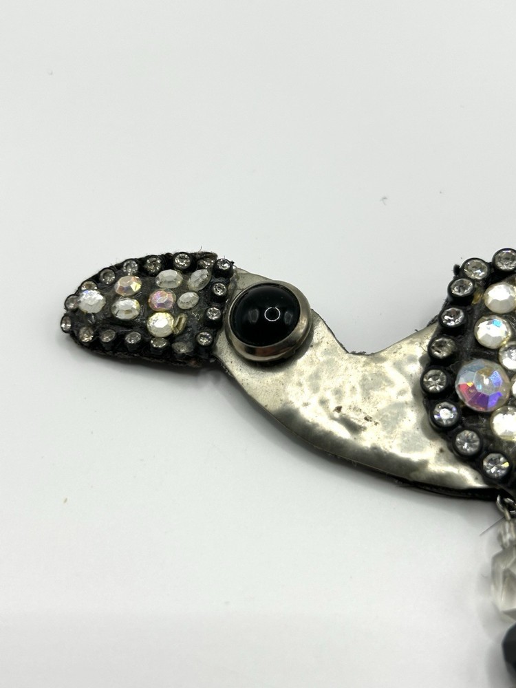 Unique Handcrafted Beaded Bird Brooch Pin 7”