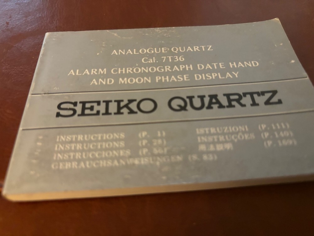 SEIKO QUARTZ WARRANTY BOOKLET