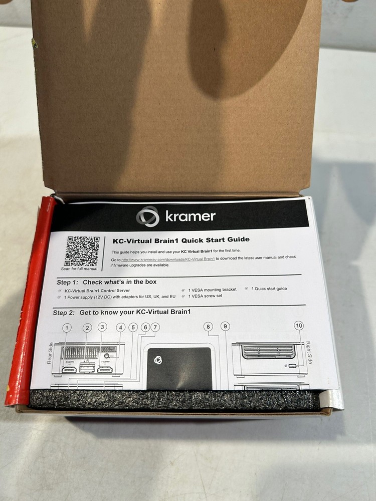 Kramer KC Virtual Brain1 Hardware Platform with 1 Instance Kramer Brainware KC