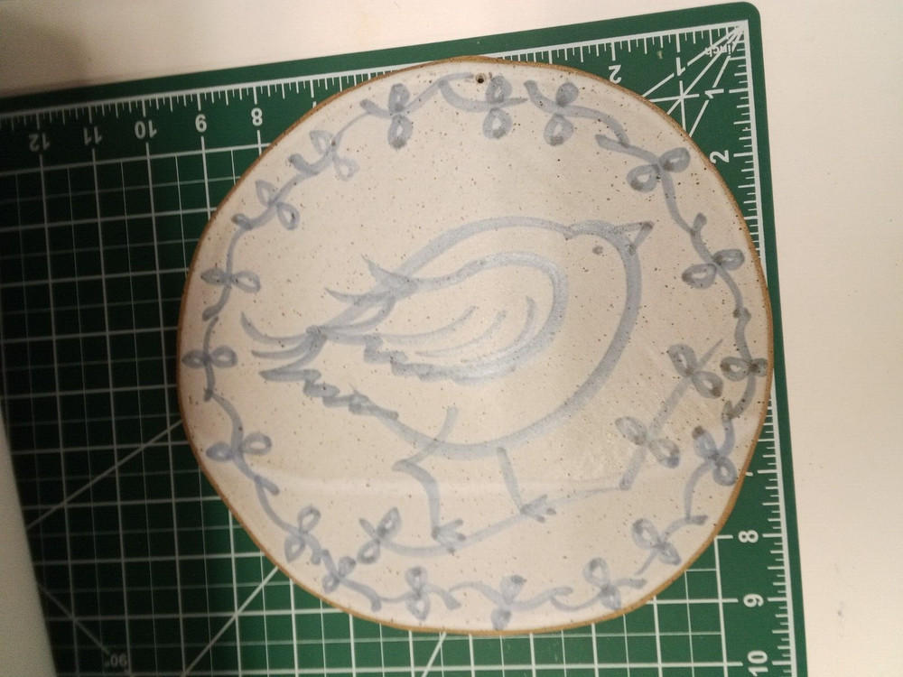 Gerding Bread Tile With Bird on front Bread Recipe On Back od tile can be hung