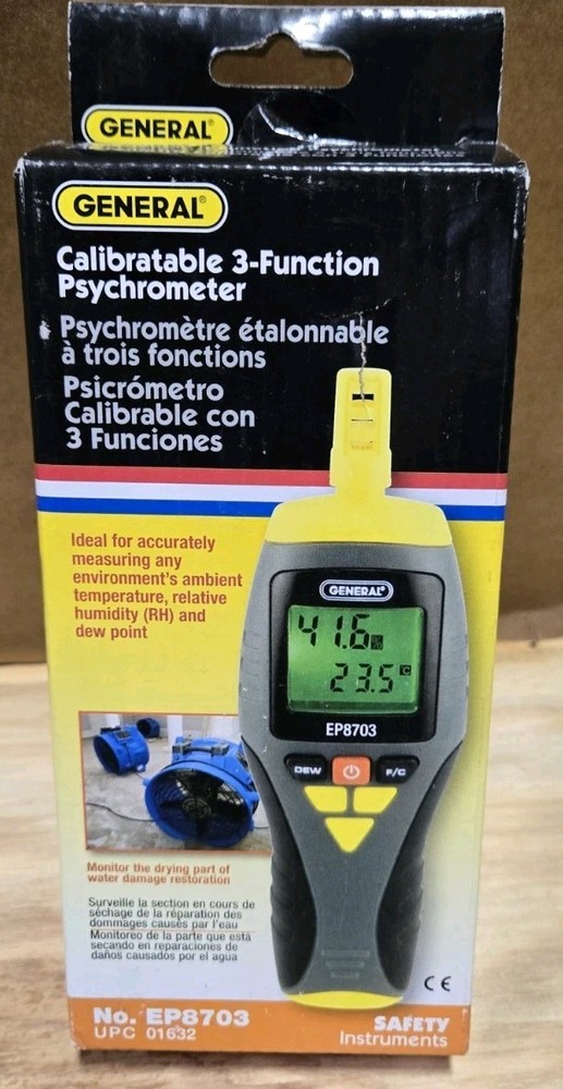 General EP8703 Calibratable 3-Function Psychrometer - NEW IN BOX!!