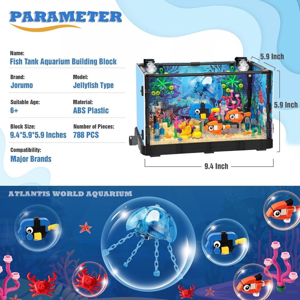 Creative Lighting Aquarium Building Blocks, 725pcs