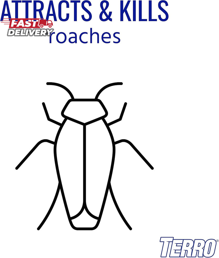 TERRO T500 Indoor Multi-Surface Roach Bait Stations - Indoor Cockroach Killer, 6